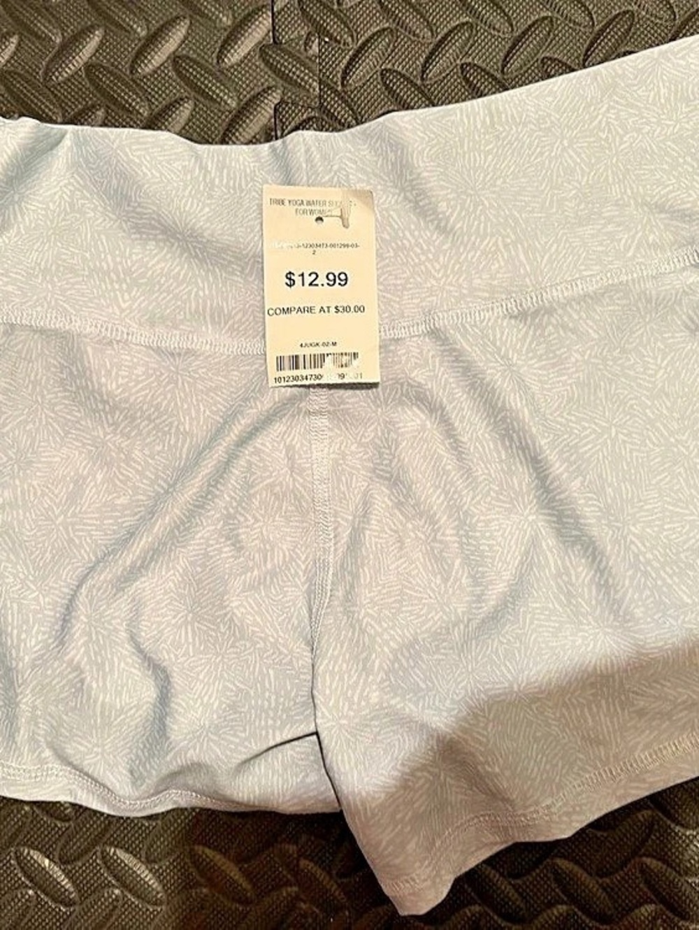 Skipper Yoga Water Shorts Abstract Athletic Shorts White Medium